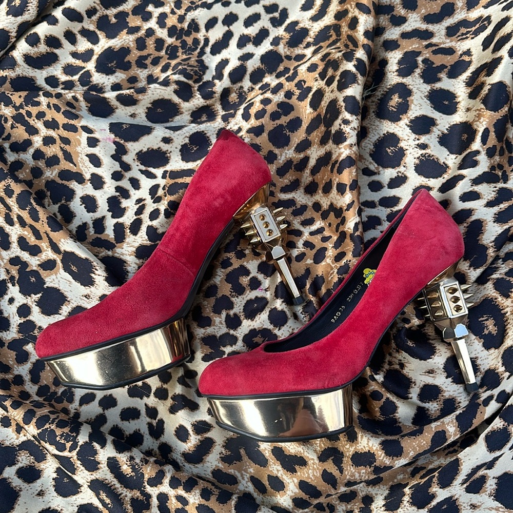 Suede 4 inch heel platform by ground zero stiletto women’s size 7